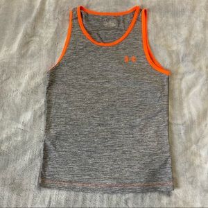 Grey with Orange Trim Under Armour Tank
